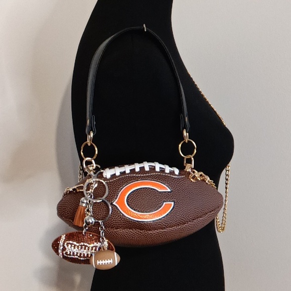 NWT BLING BLING Football 🏈 Keychain Purse Charm - Picture 4 of 7
